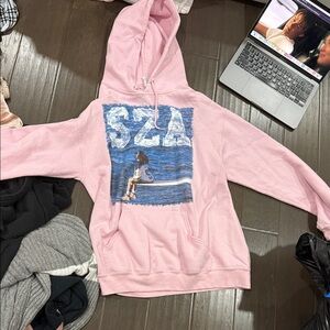 sza pink Graphic Hoodie